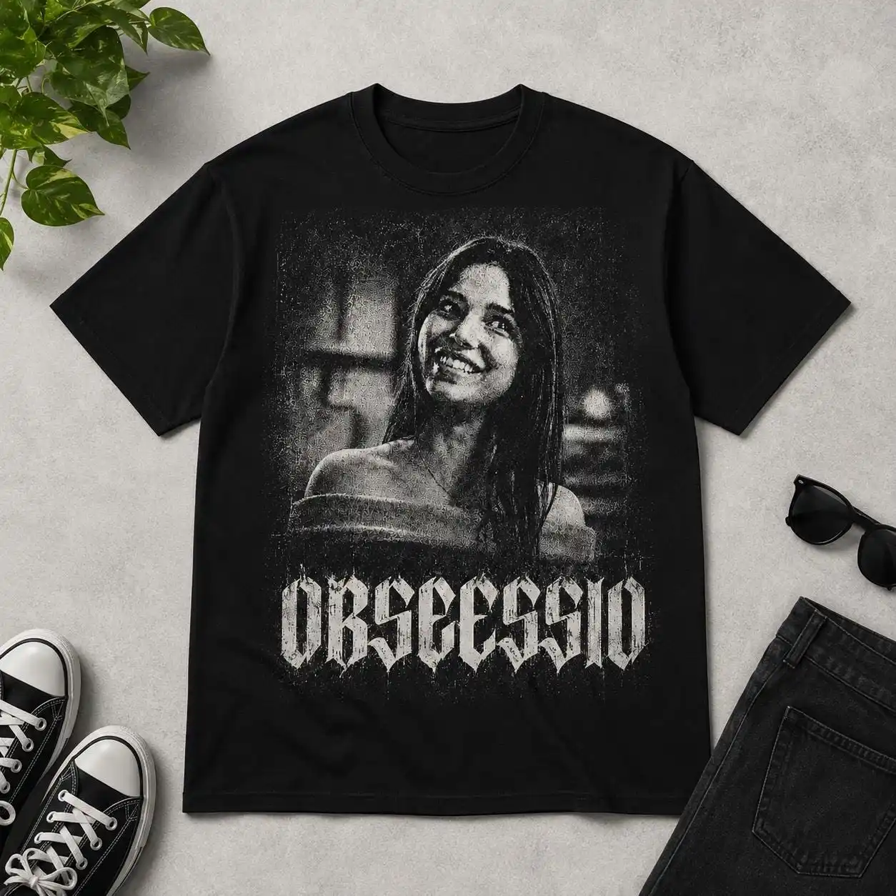 Acid Wash Vintage Graphic T Shirt - Koszulka Vintage Obsession Acid Wash, graficzna