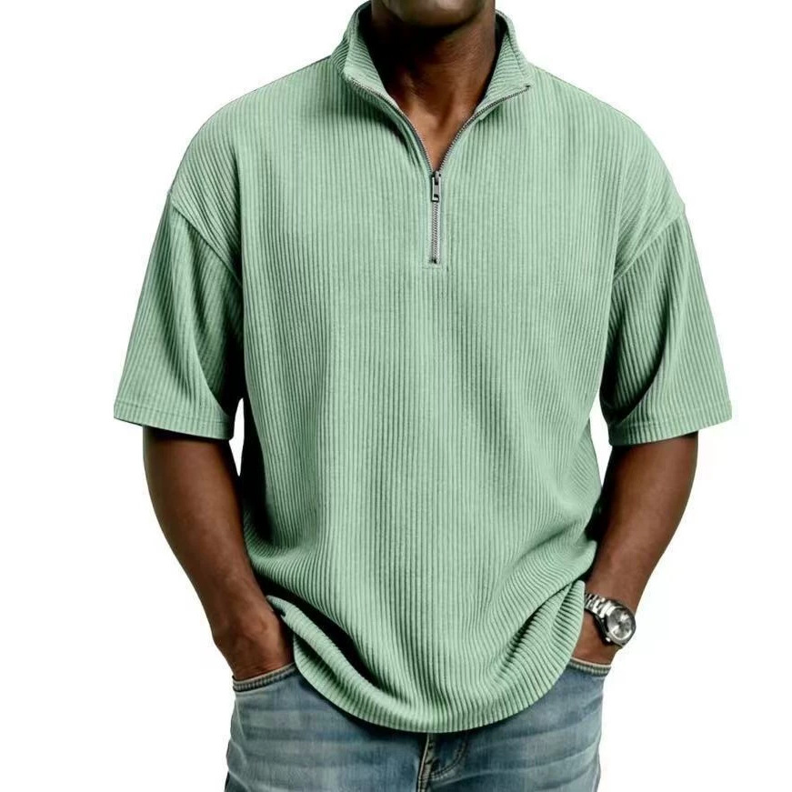 Letnia koszula męska z sztruks – Corduroy Button Up Shirt Men recenzja i cena