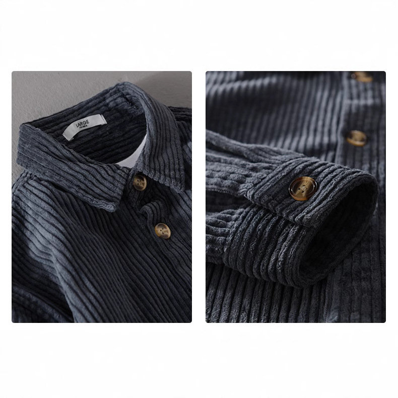Nowa męska koszula sztruksowa  – Corduroy Button Up Shirt Men recenzja i cena