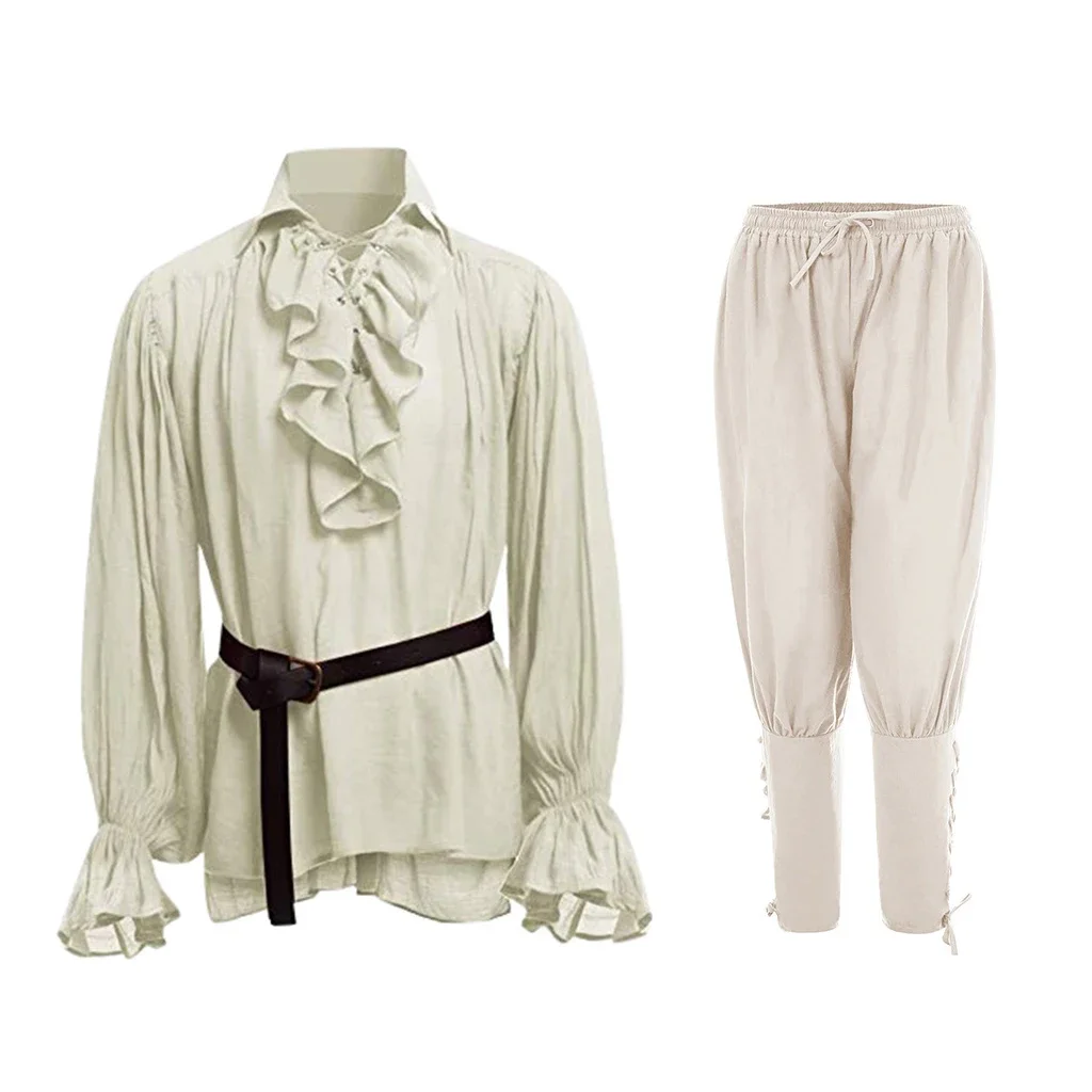Średniowieczne koszule z falba – Medieval Gothic Lace Up Pirate Shirt recenzja i cena