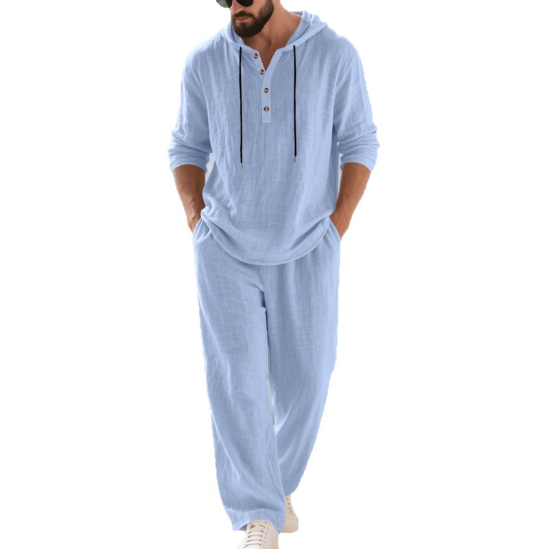 Męski lniany garnitur na jesie – Mens Linen Shirt Long Sleeve recenzja i cena