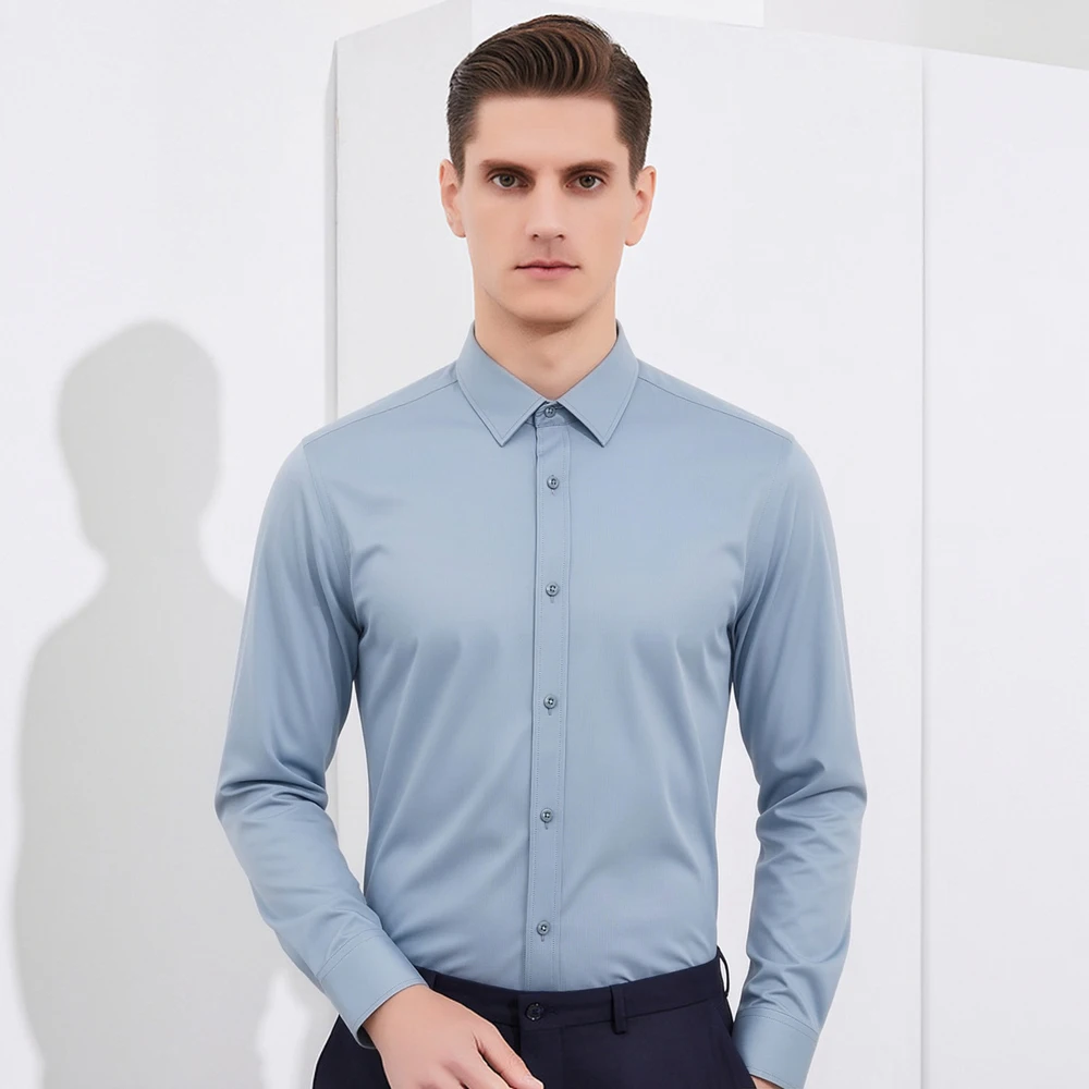 Męska koszula biznesowa, niegn – Breathable Bamboo Fiber Shirt Non Iron recenzja i cena