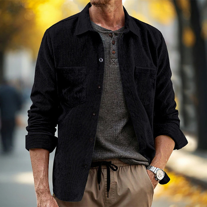 Męska koszula sztruksowa w sty – Corduroy Button Up Shirt Men recenzja i cena