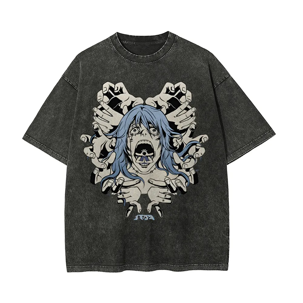 Koszulka Mahito Jujutsu Kaisen – Acid Wash Vintage Graphic T Shirt recenzja i cena