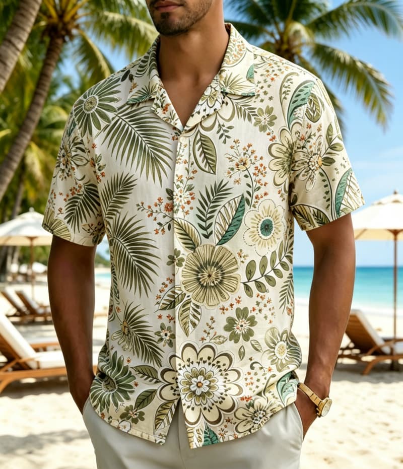 Męska koszula w stylu vintage  – Vintage Hawaiian Floral Shirt recenzja i cena