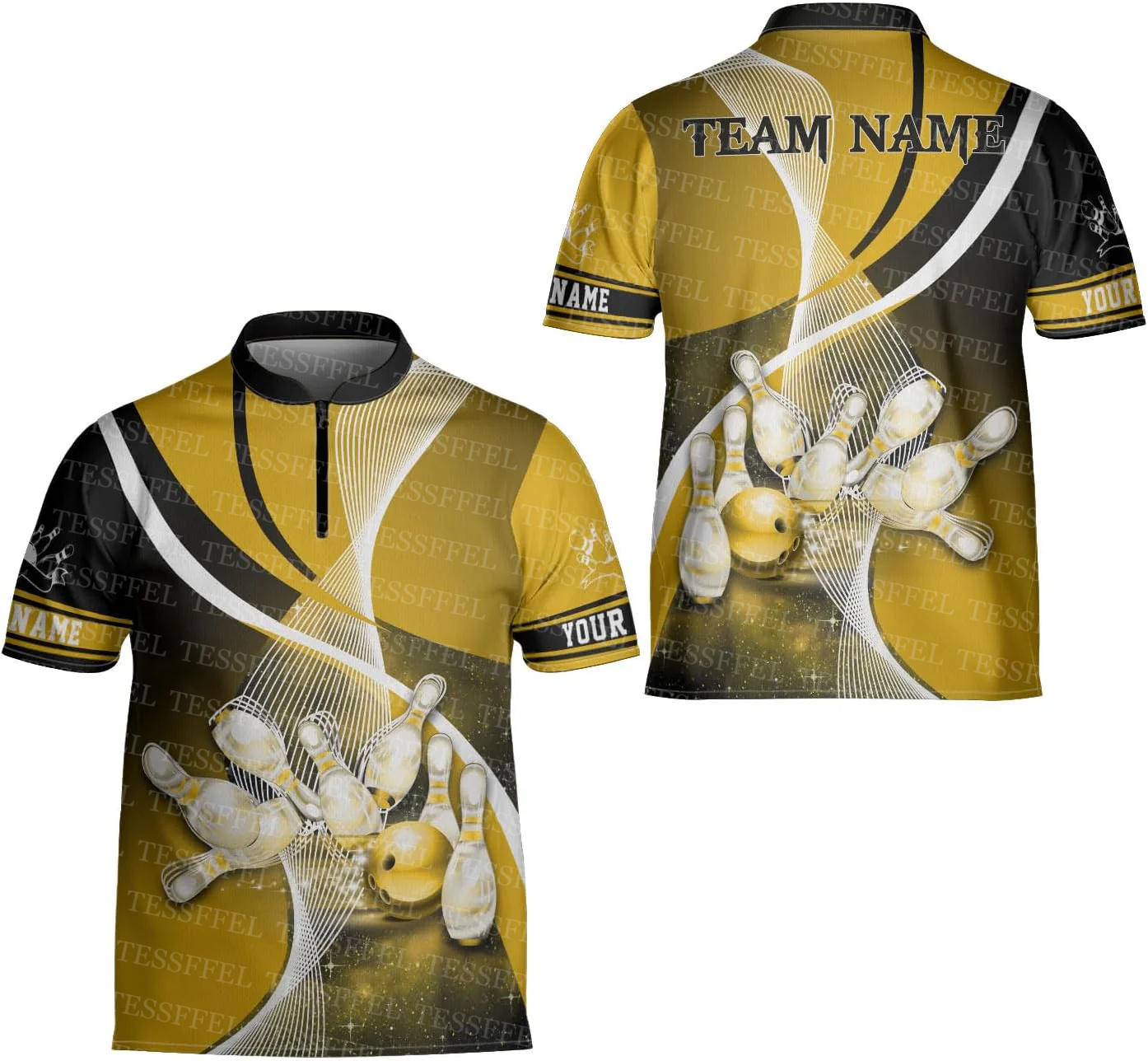 Koszulki Polo Unisex z Krótkim – Short Sleeve Bowling Shirt Retro recenzja i cena