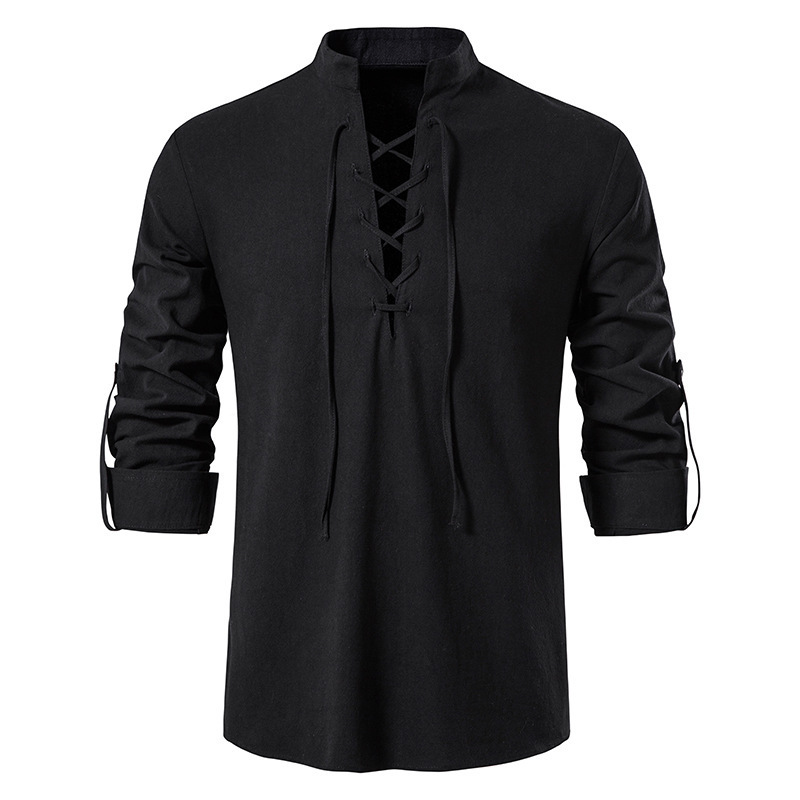 Męska koszula średniowieczna s – Mens Linen Shirt Long Sleeve recenzja i cena
