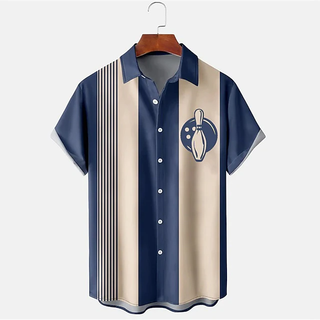 Męska koszula z krótkim rękawe – Short Sleeve Bowling Shirt Retro recenzja i cena