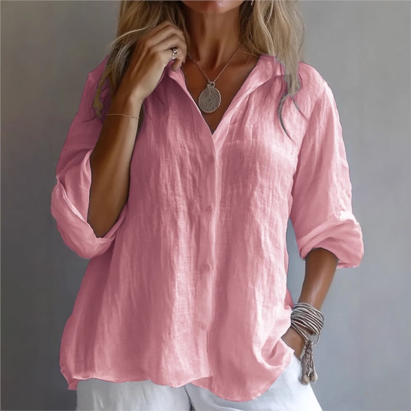 Jednolity kolor, lniana, sekso – Mens Linen Shirt Long Sleeve recenzja i cena