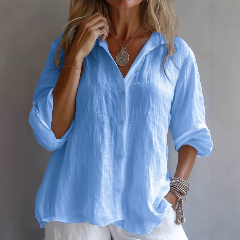 Jednolity kolor, lniana, sekso – Mens Linen Shirt Long Sleeve recenzja i cena