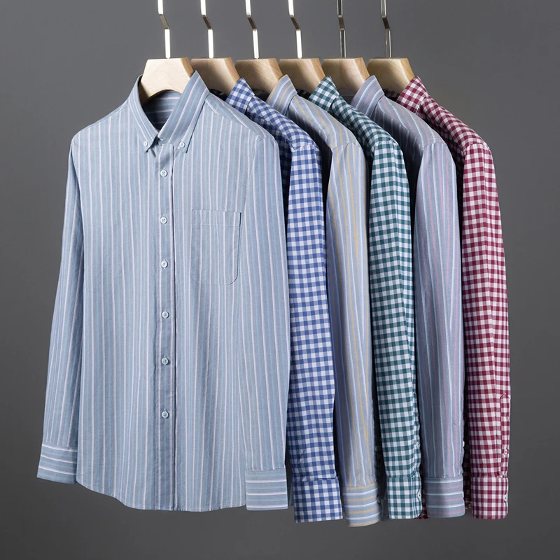 Koszula męska z długim rękawem – Oxford Cotton Casual Shirt Business recenzja i cena