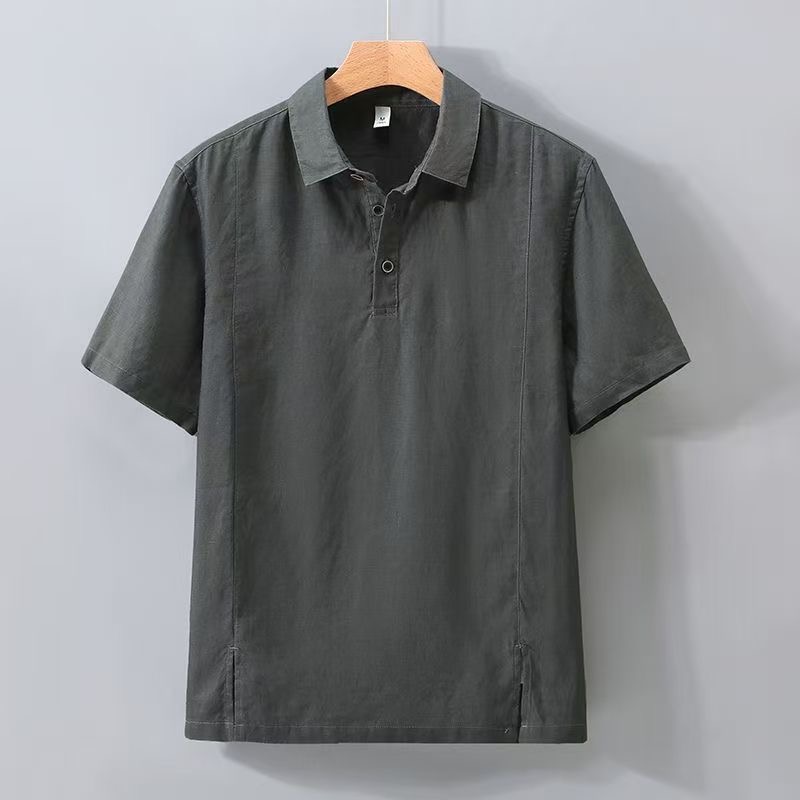 Moda wiosna/lato Retro Sportow – Mens Linen Shirt Long Sleeve recenzja i cena