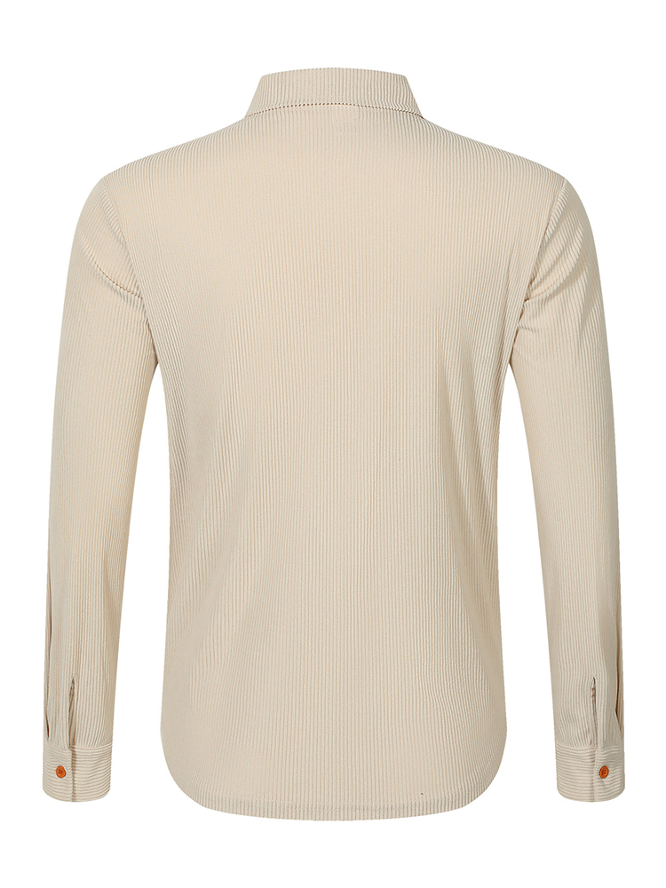 Męska koszula-kurtka sztruksow – Corduroy Button Up Shirt Men recenzja i cena