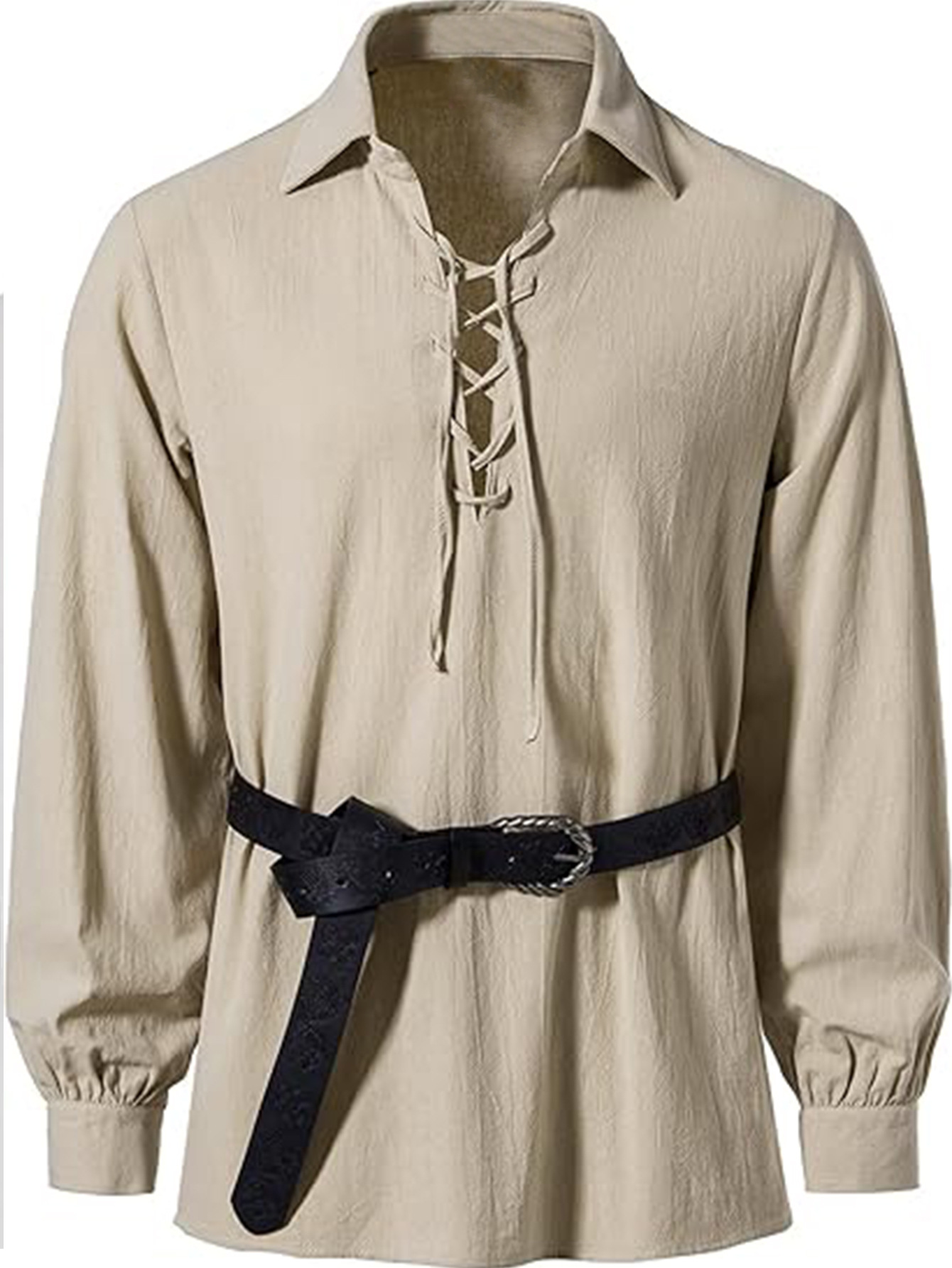 Męska koszula tunika sznurowan – Medieval Gothic Lace Up Pirate Shirt recenzja i cena