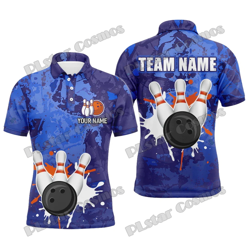 Koszulka polo męska z nadrukie – Short Sleeve Bowling Shirt Retro recenzja i cena