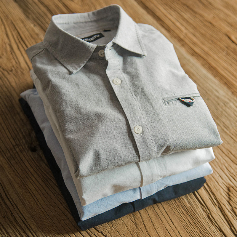 Oxford koszula retro japońska  – Oxford Cotton Casual Shirt Business recenzja i cena