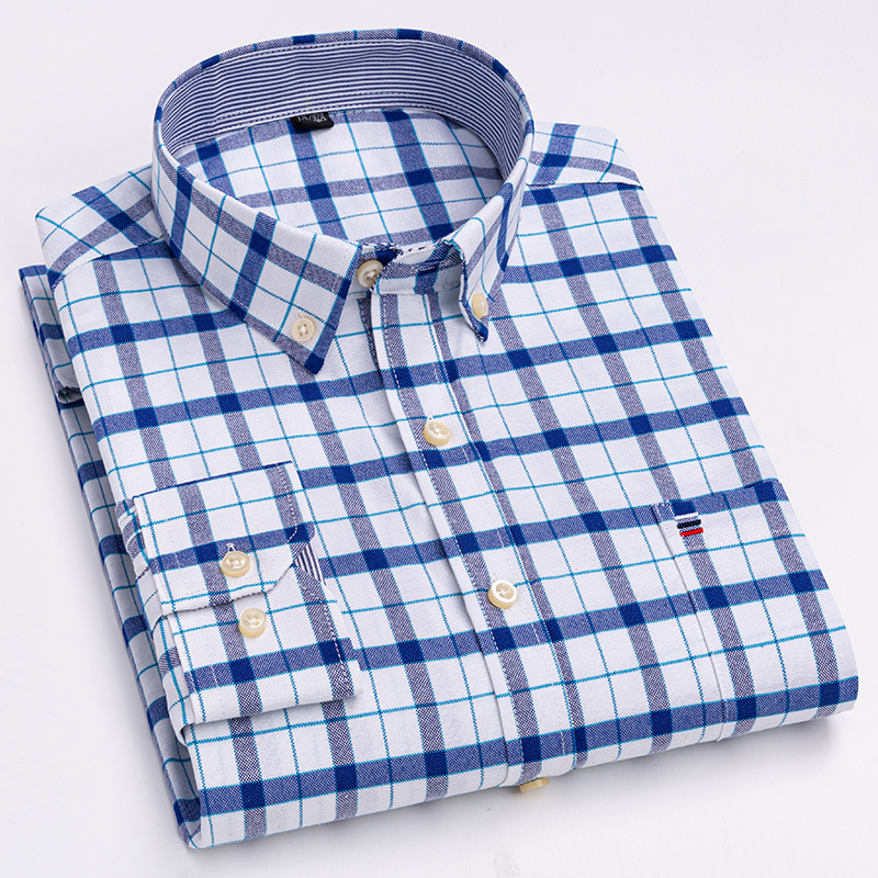 Męskie koszule codzienne Baweł – Oxford Cotton Casual Shirt Business recenzja i cena
