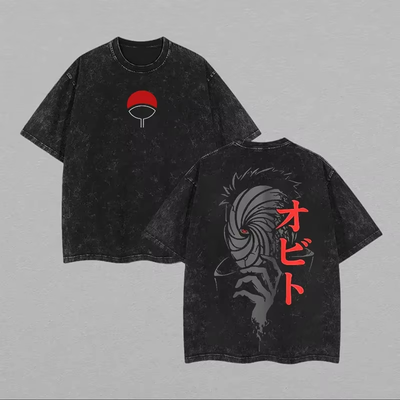 Koszulka Naruto Obito Uchiha M – Acid Wash Vintage Graphic T Shirt recenzja i cena