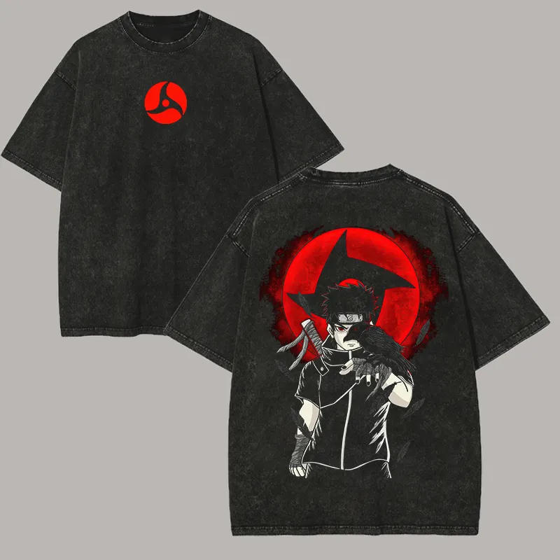 Koszulka Naruto Shisui Uchiha  – Acid Wash Vintage Graphic T Shirt recenzja i cena