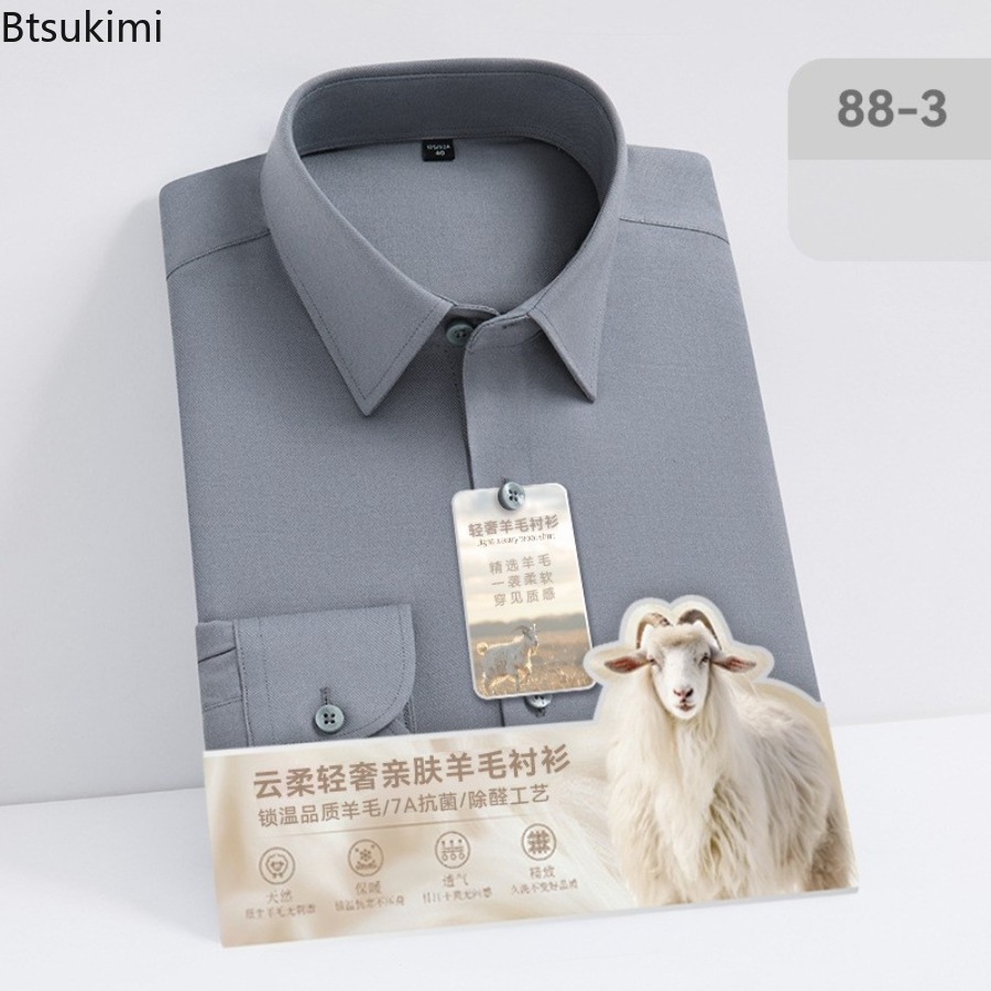 Nowe wysokiej jakości koszule  – Mandarin Collar Formal Shirt Slim Fit recenzja i cena